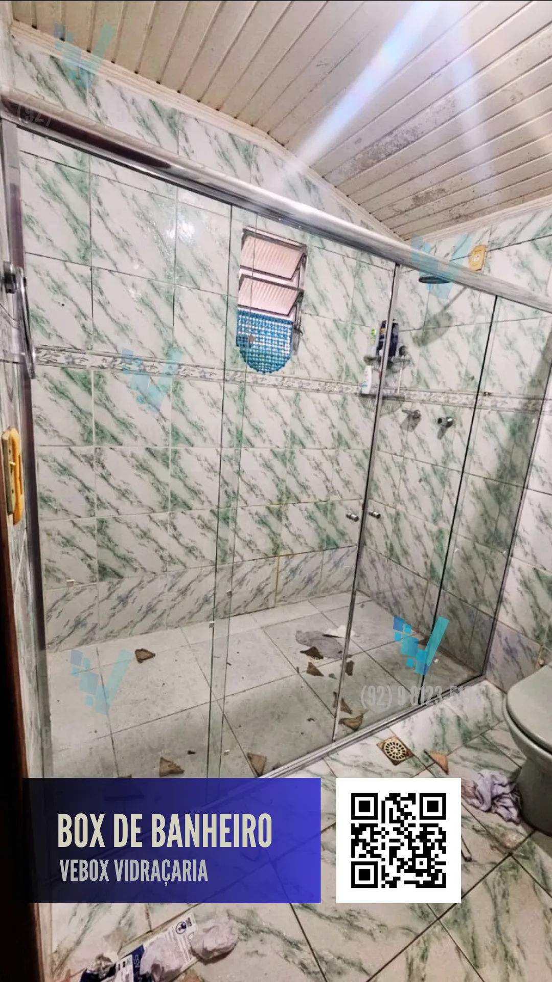 Box de vidro temperado para banheiro em Manaus