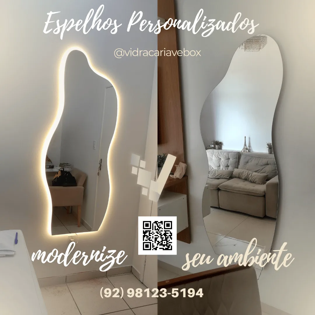 Espelhos decorativos com LED em Manaus AM