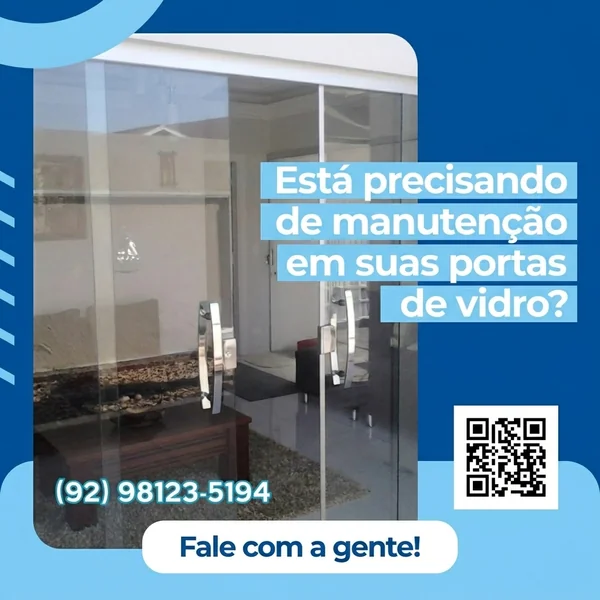 Manutenção de porta de vidro de correr em Manaus