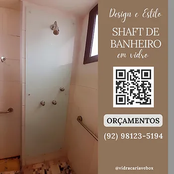 Shaft de vidro para banheiro em Manaus AM